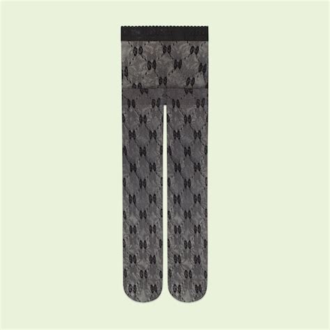 collant noir gucci femme|Collants GG en maille en noir et argenté .